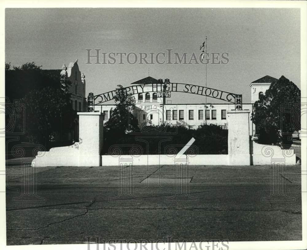 1983 Press Photo Murphy High School sign, Alabama - amra10314- Historic Images
