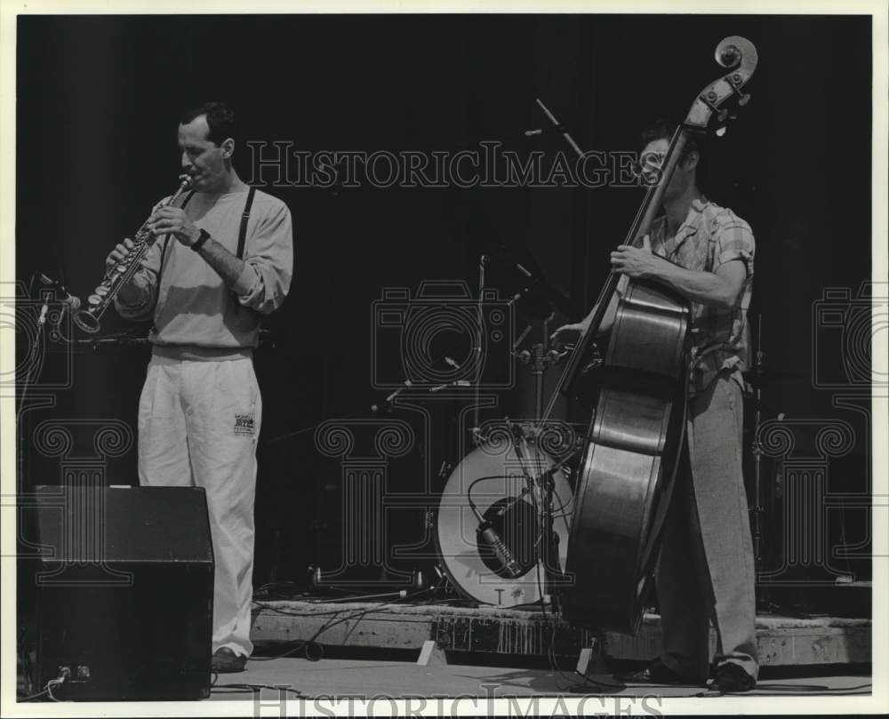 1989 Press Photo Musicians performing at Jazz Fest, Alabama - amra10355- Historic Images