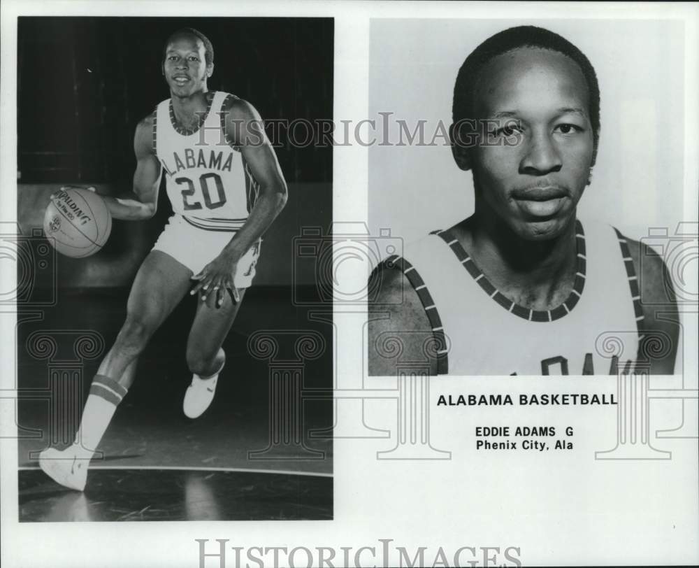 Press Photo University of Alabama basketball player Eddie Adams - amra10787 - Historic Images