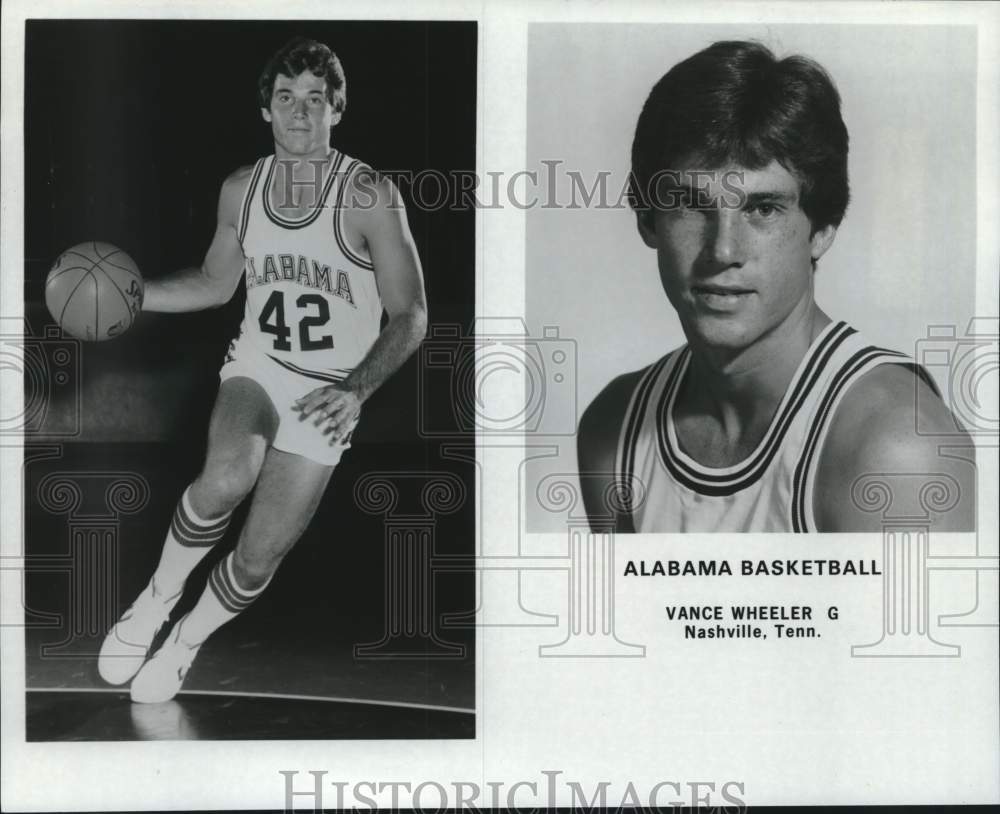 Press Photo University of Alabama basketball player Vance Wheeler - amra10788 - Historic Images