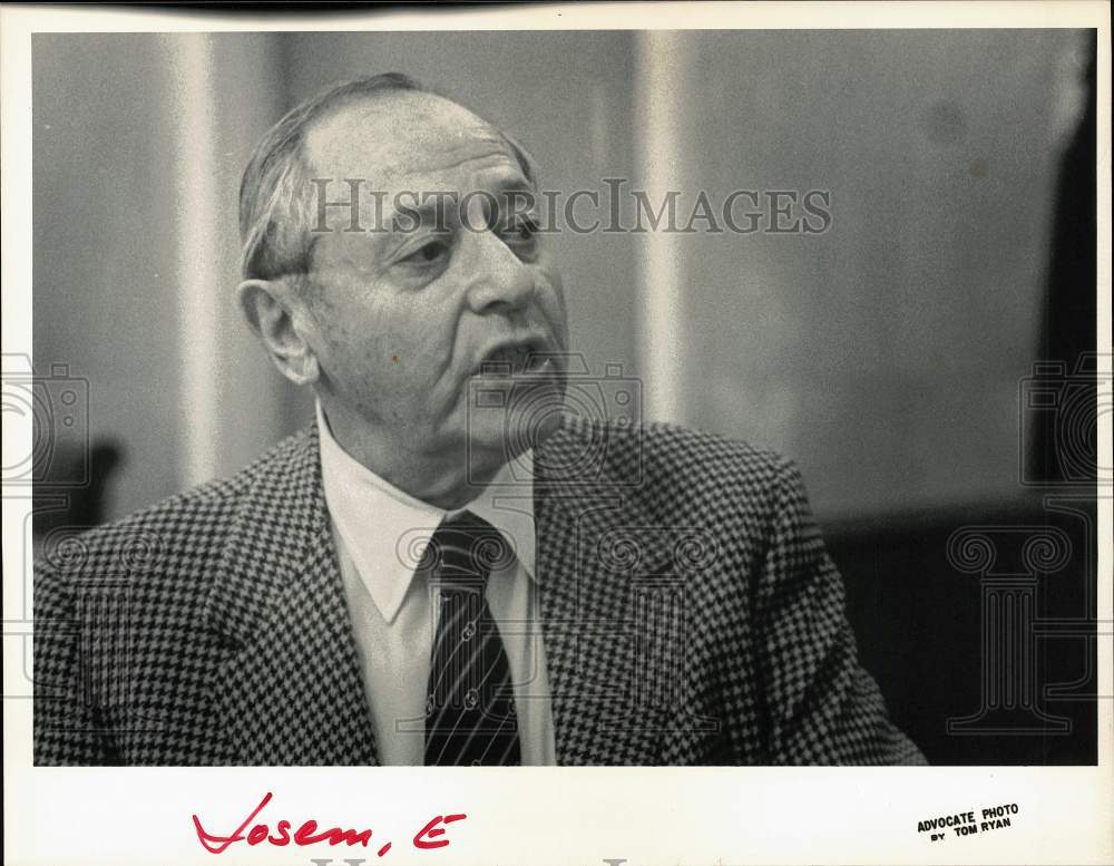 Press Photo Ernest Josem, Chairman of the Board of Estimate in Norwalk - Historic Images