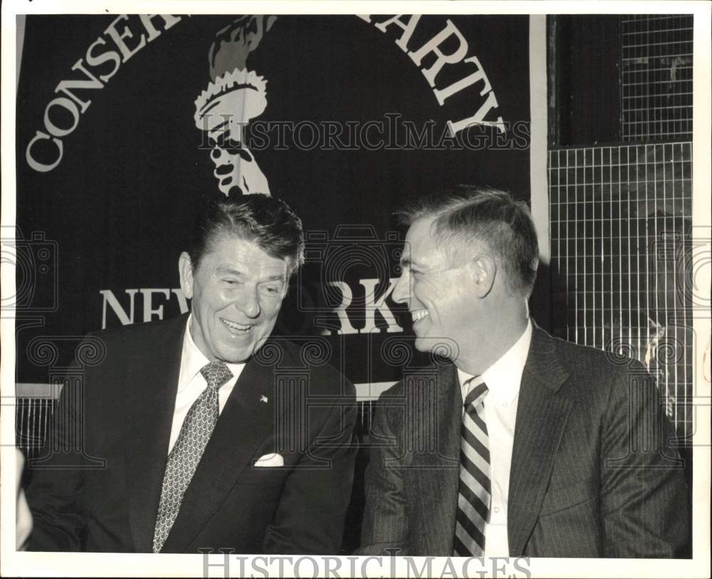 Press Photo Ronald Reagan and James Buckley at Event - ctaa01380- Historic Images