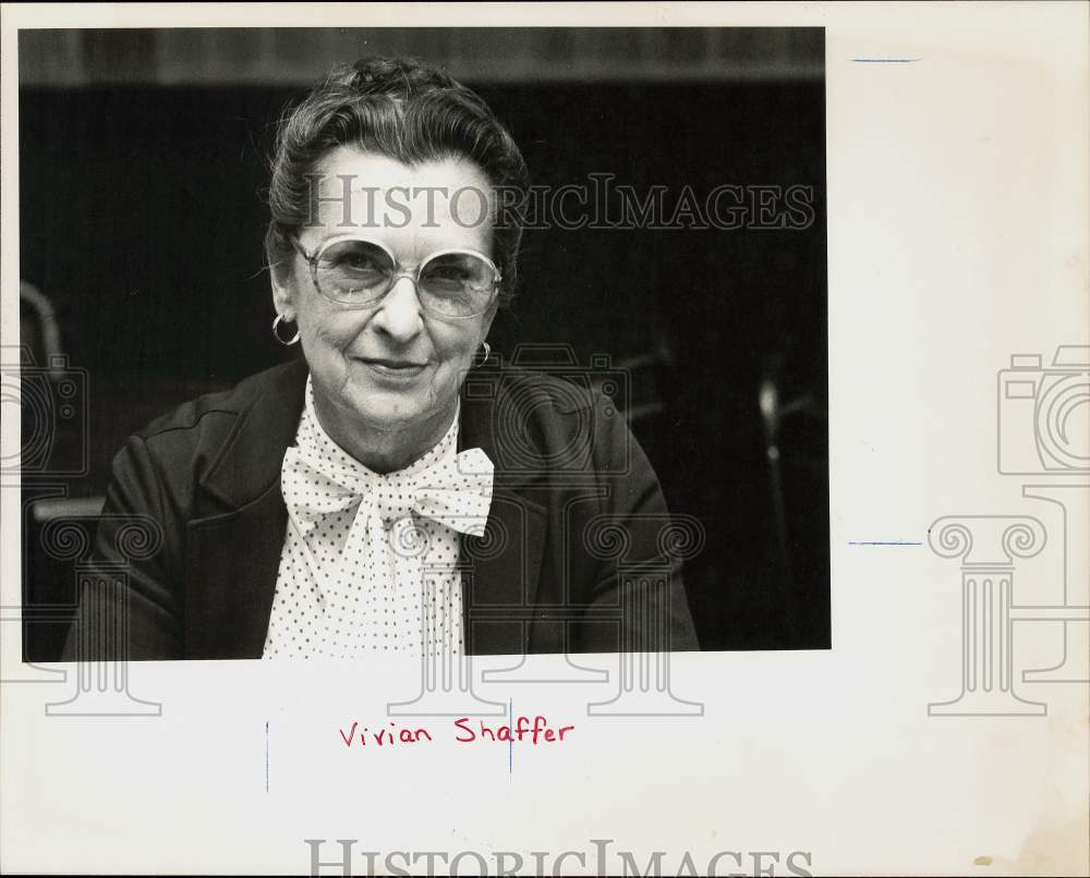 1983 Press Photo Vivian Shaffer, Chairman of Charter Revision Committee, Norwalk - Historic Images