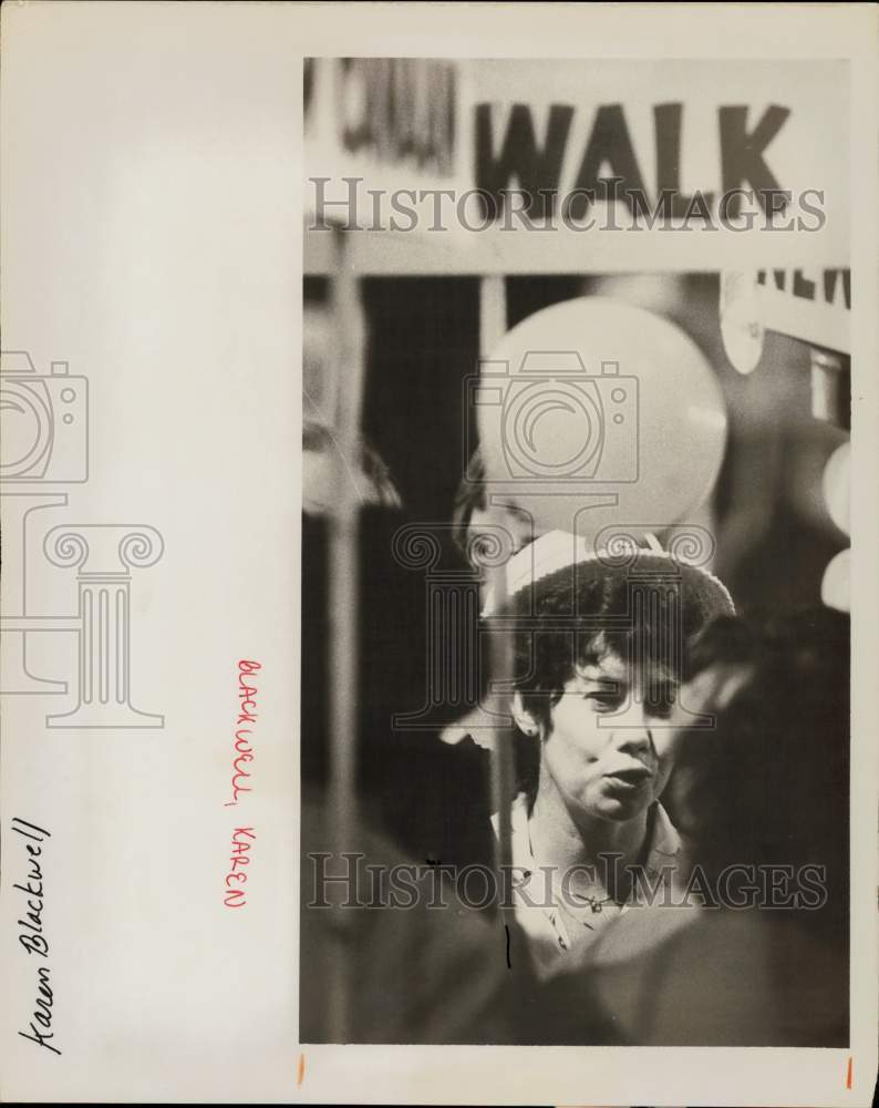 1982 Press Photo Karen Blackwell, Senate Candidate in Norwalk - ctaa26485 - Historic Images