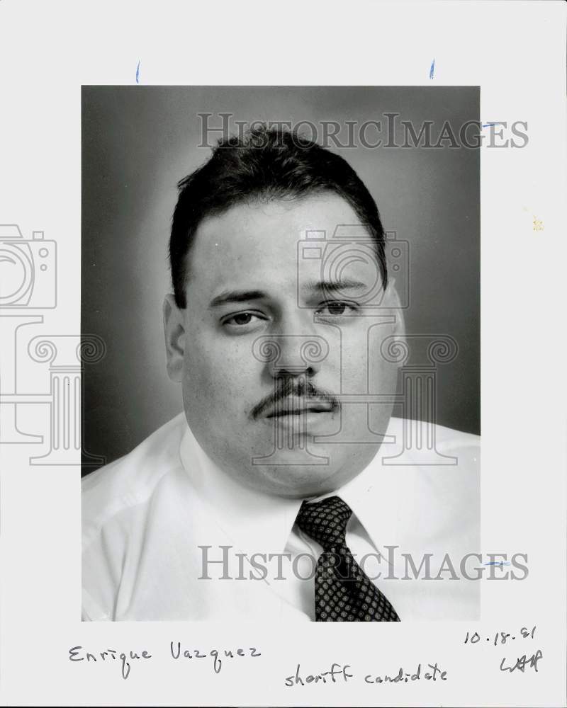 1981 Press Photo Sheriff candidate Enrique Vazquez - ctca06425- Historic Images
