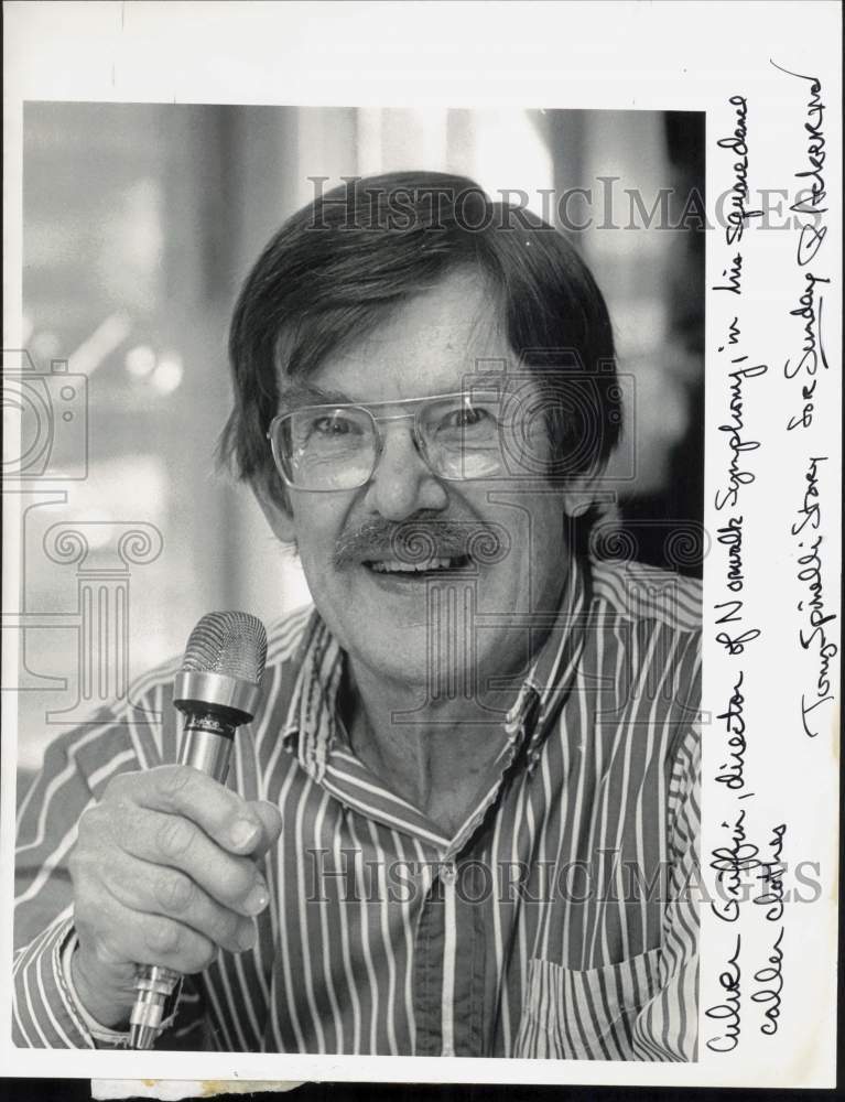 Press Photo Norwalk Symphony director Culver Griffin in square dance clothes - Historic Images