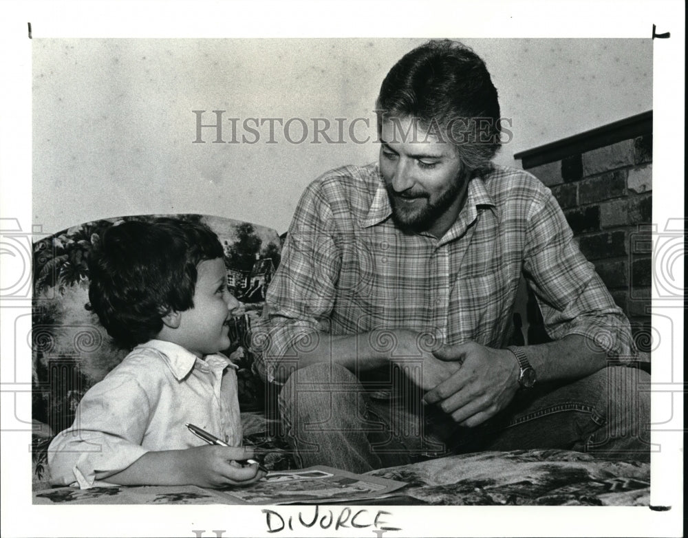 1987 Press Photo Don and Adam Bishop - Historic Images