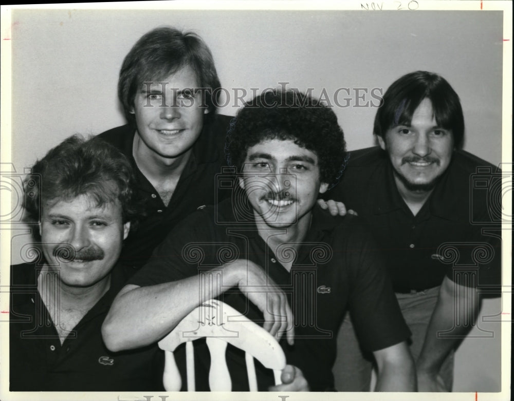 1975 Press Photo Steve Blue, Denny Merck, John Treves, kim Kazda - cva00797 - Historic Images