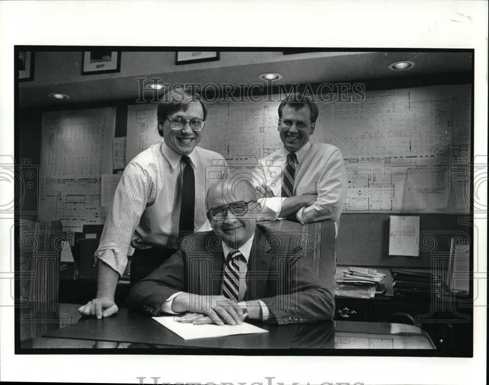 1988 Press Photo Todd Romanski with Edward and Tom Baugh - Historic Images