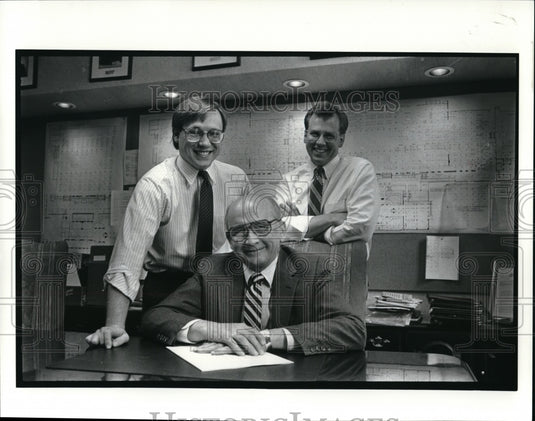 1988 Press Photo Todd Romanski with Edward and Tom Baugh - Historic Images