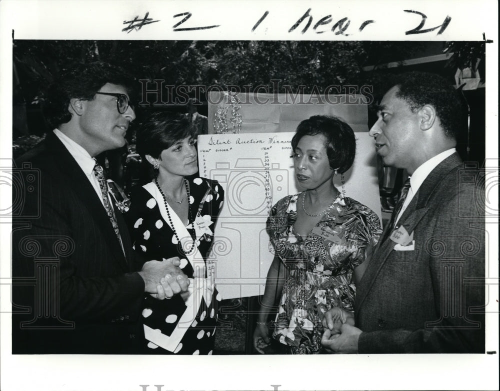 1991 Karen Bain and Leon Bibb at the Benefit for the Cleveland Hearing and Speech Center-Historic Images