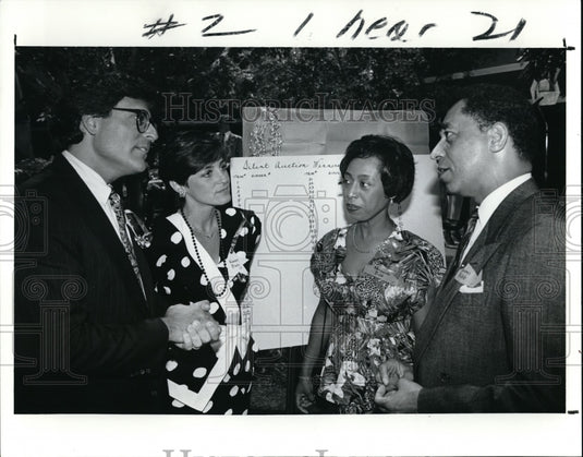 1991 Karen Bain and Leon Bibb at the Benefit for the Cleveland Hearing and Speech Center-Historic Images