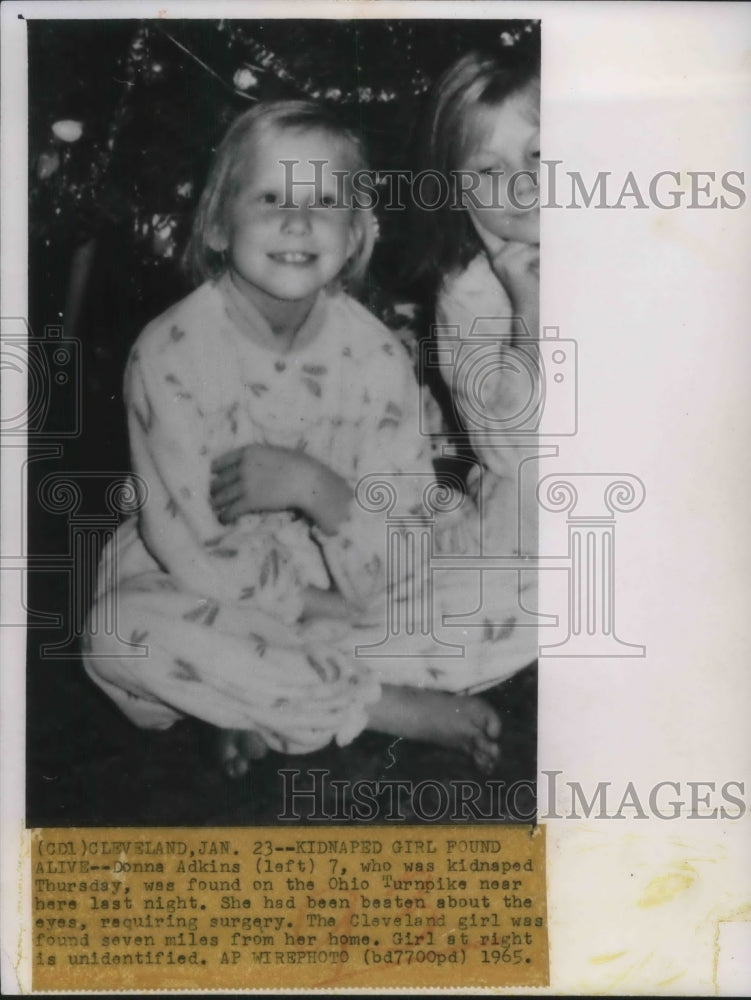 1965 Press Photo Kindapped Girl Found Alive - Historic Images