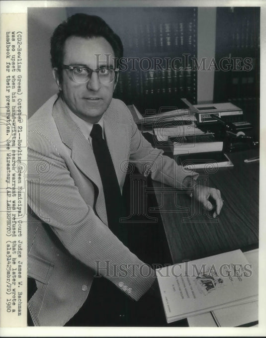1980, Bowling Grenn Municipal court Judge James Bachman - Historic Images