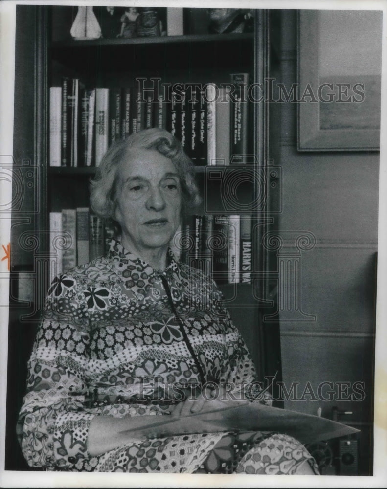 1972 Press Photo Cleveland Play House Historian Fanny Arms - Historic Images