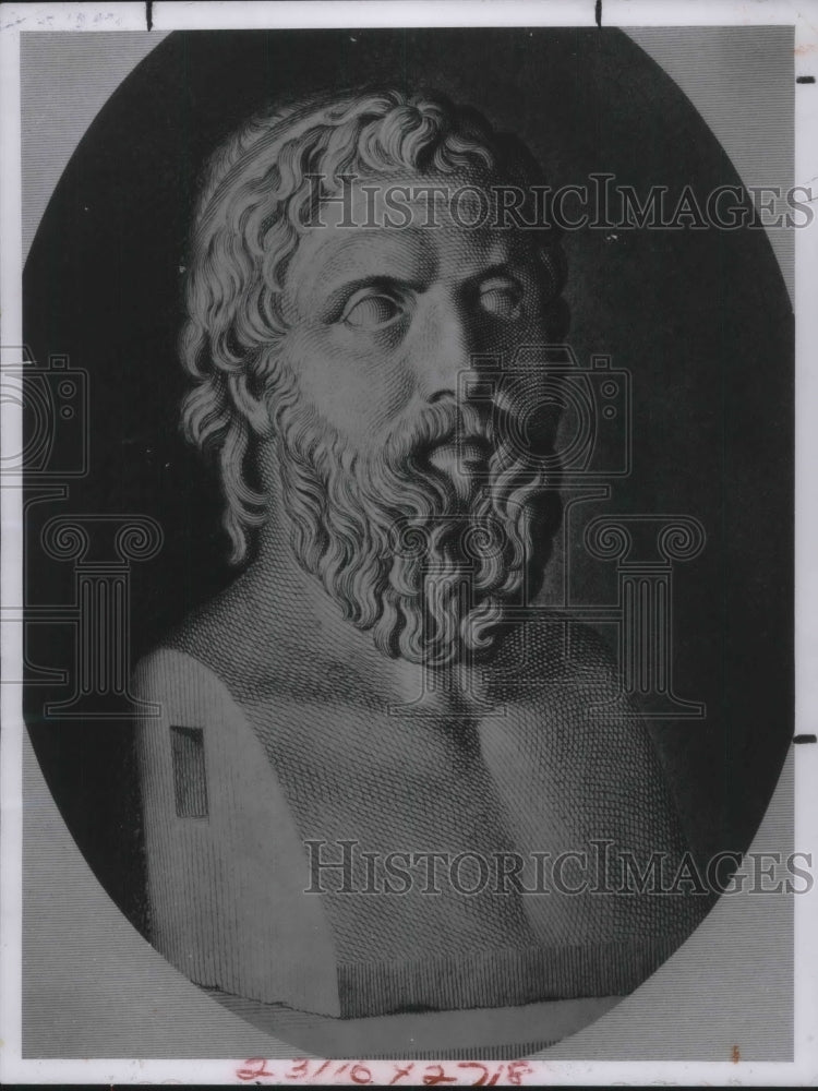 1960 Press Photo Aristophenes, Bust of Comic Playwright of Ancient Athens - Historic Images