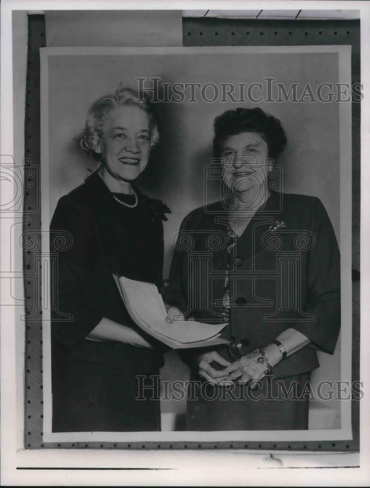 1965 Press Photo US Senator Margaret Chase Smith & US Rep Frances P. Bolton - Historic Images