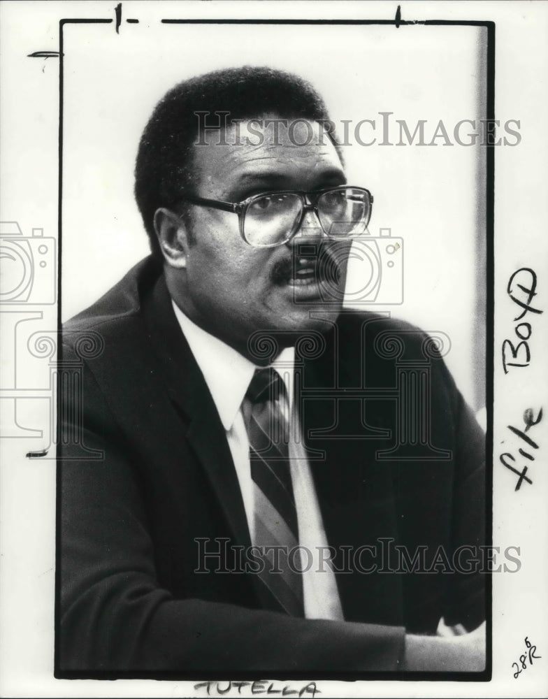 1985 Press Photo Ronald Boyd runs for School Superintendent - Historic Images