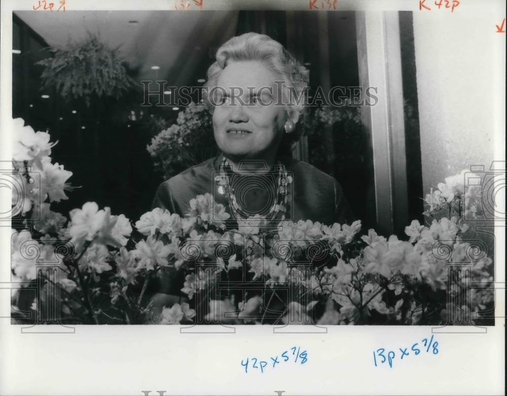 1977, Mrs. Stewart F. Armington, Jr., President of the Garden Center - Historic Images