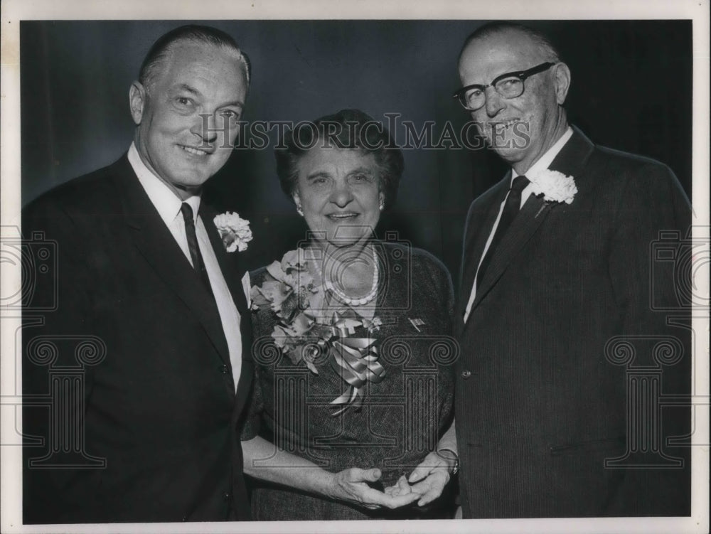 1966 Press Photo L-R Wm E Minsall;Francis Bolton;Walter Judd-Rippin Club - Historic Images