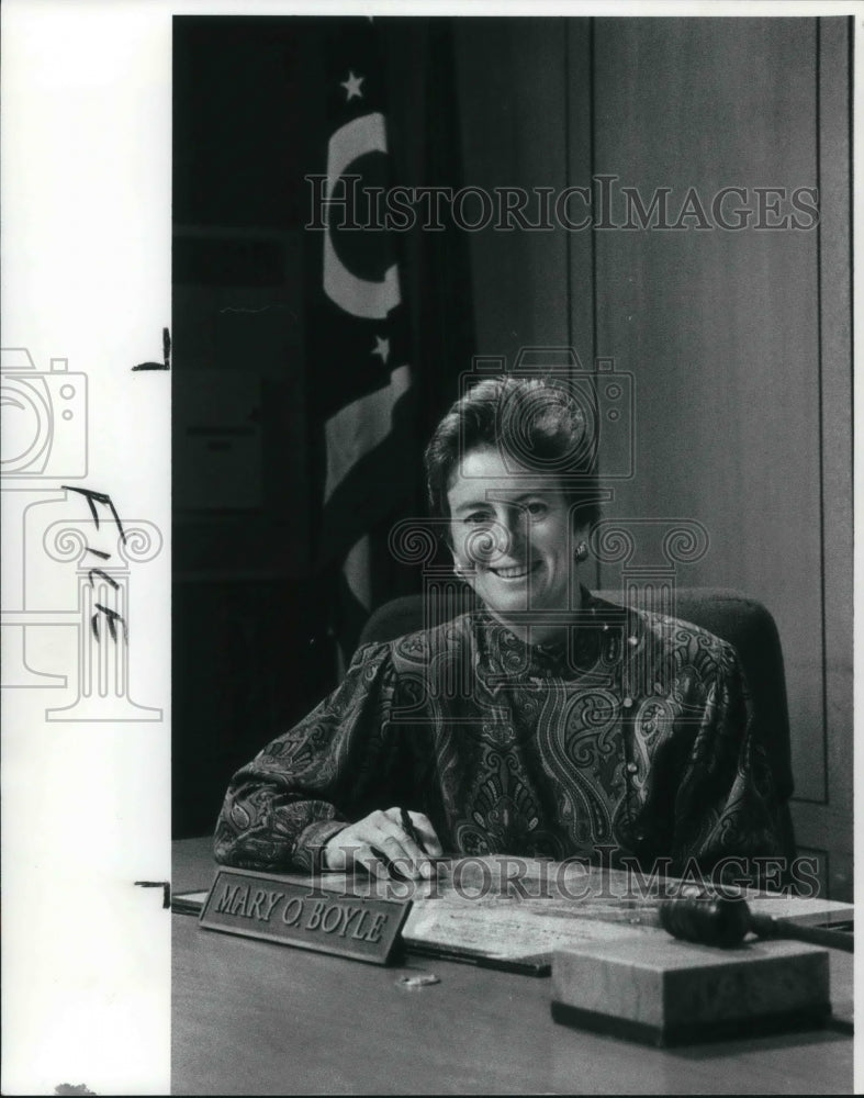 1988 Press Photo  Comm. Mary O Boyle - Historic Images