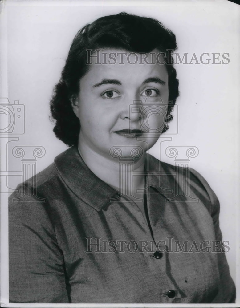 1958 Press Photo Ethel Bovos News Music Center - Historic Images