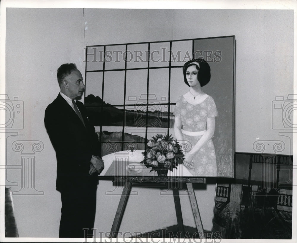 1965 Press Photo Jerry D Berneche "Figure and Bouquest" - Historic Images