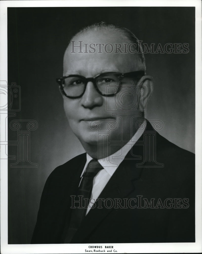 1970 Media Photo Crowdus Baker executive officer at Sears New York - Historic Images