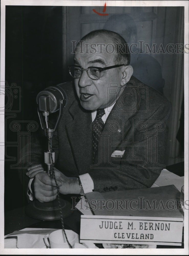 1953 Press Photo Judge Maurice Bernon of Cleveland - Historic Images