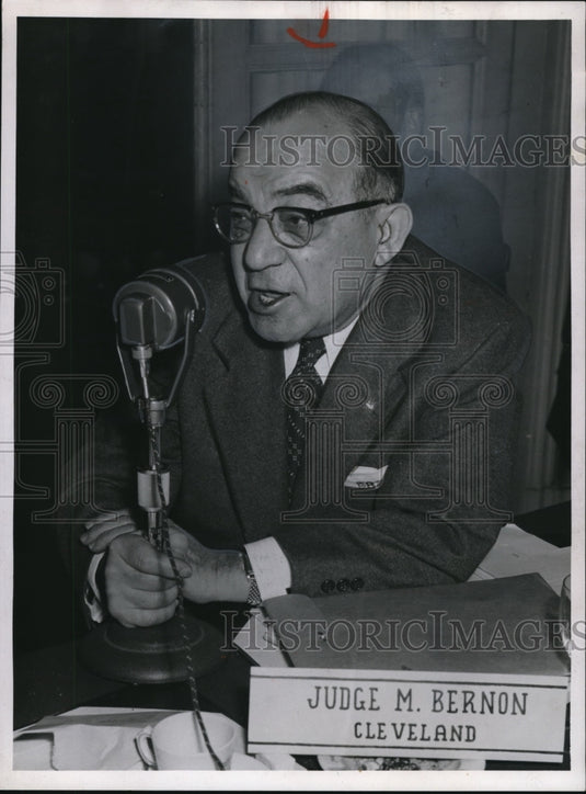 1953 Press Photo Judge Maurice Bernon of Cleveland - Historic Images