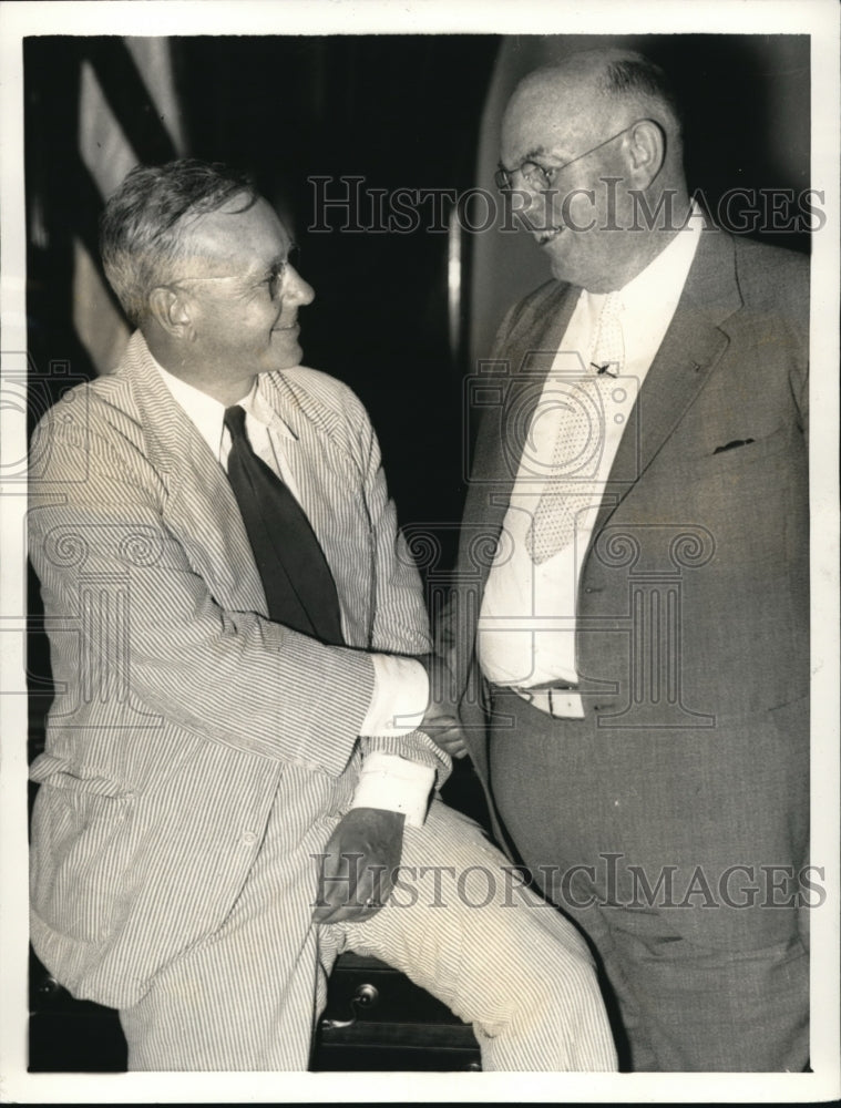 1936 Press Photo Alf M. Landon, Mayor H.G. Barrett G.O.P. Convention - Historic Images