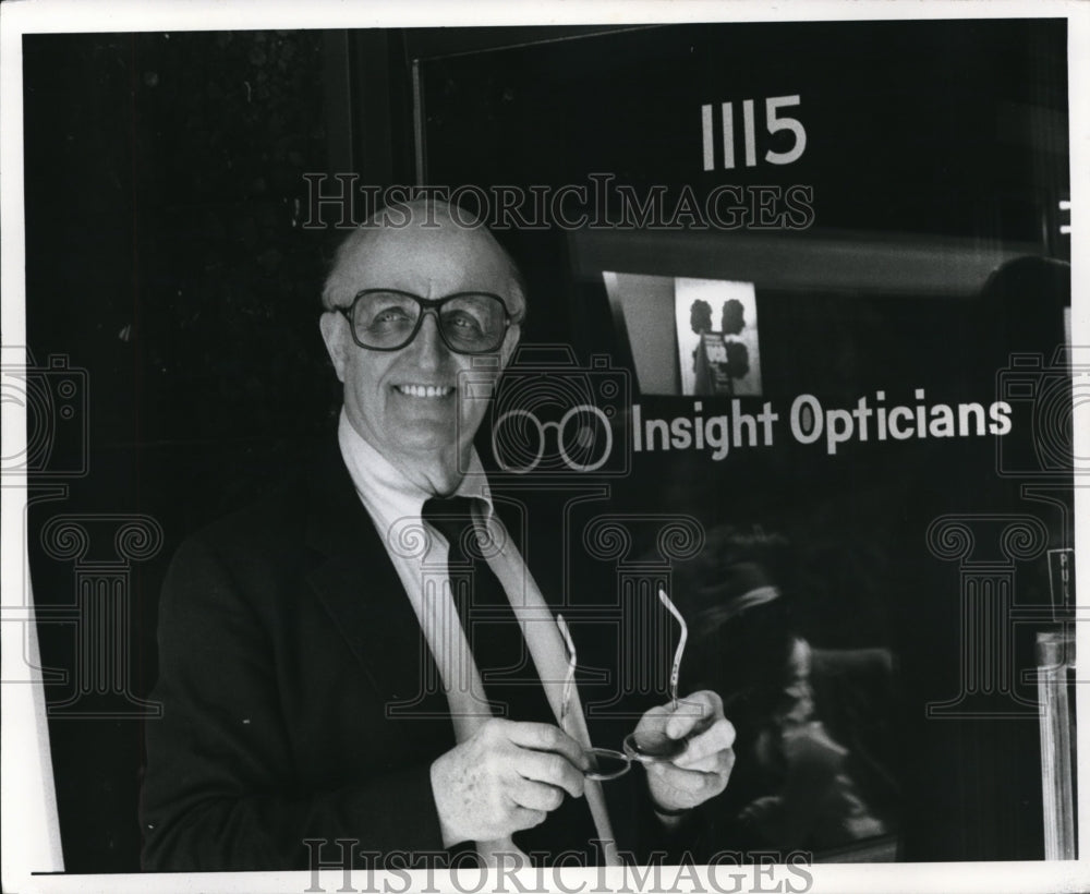 1983 Media Photo Ray Chener owner of Insight Optician, Euclid Ave. - Historic Images