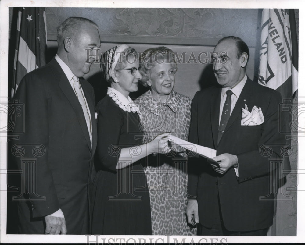 1960 Press Photo WM. Rogers et al at Amelia Earhart proclamation - cva06922 - Historic Images