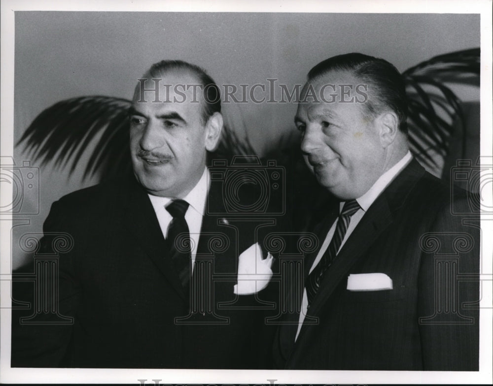 1961 Press Photo Mayor Anthony J. Celebrezze and Gov. Michael V. Disalle - Historic Images