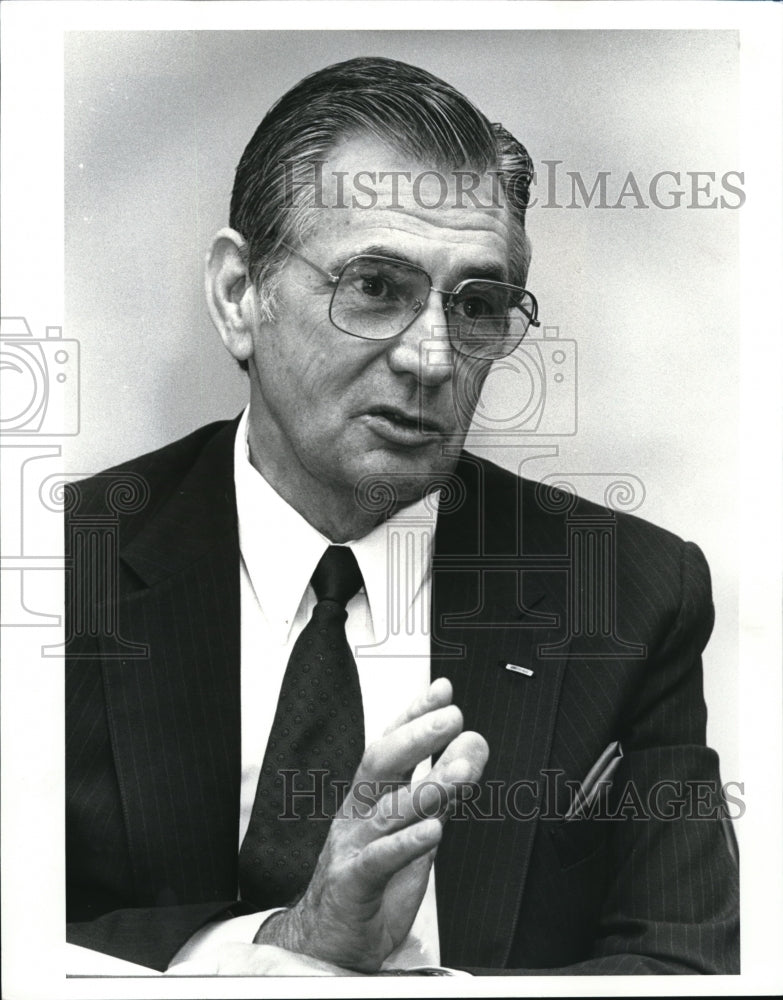 1985 Press Photo Richard Danielson, Head of the New State Chapter of the Chosin - Historic Images