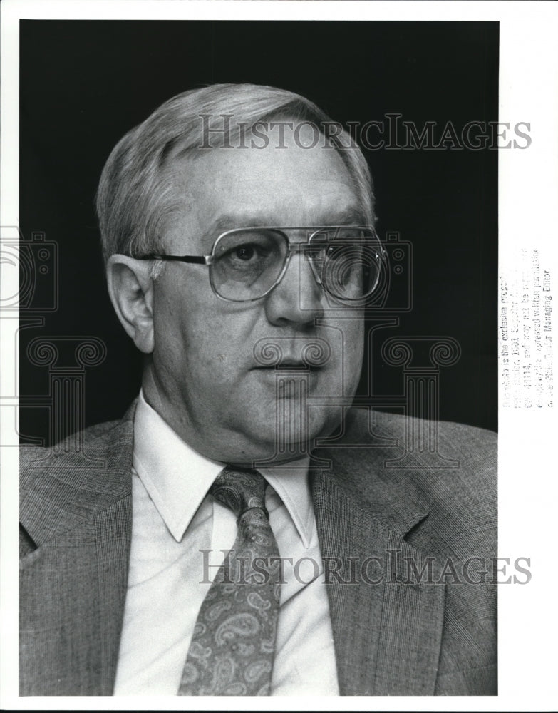 1989 Press Photo Roy L. Cline, Executive Vice President of MK Ferguson Company - Historic Images