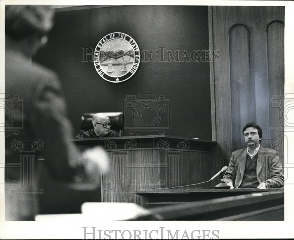 1981 Press Photo Prosecutor Joseph Abbate Judge Manuel Rocker - Historic Images