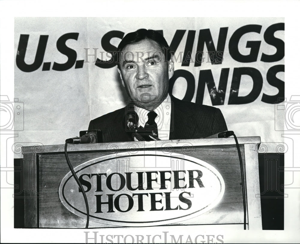 1987, John J Creedon Main Speaker at the US Savings Bond Luncheon - Historic Images