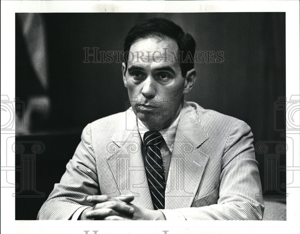 1987 Press Photo Michael Drain, Orange Village Council President - Historic Images