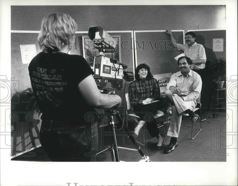 1985 Press Photo Students at Rocky River Hi, TV Show - Historic Images