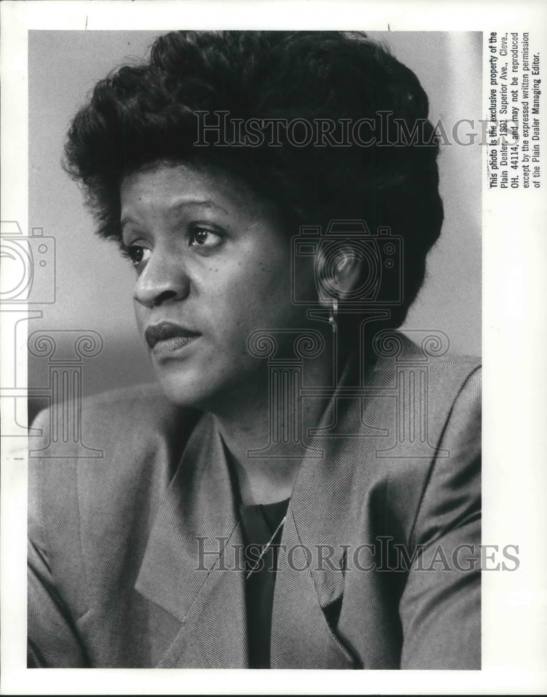 1989 Press Photo Sharon A Dumas Finance Director Of East Cleveland - Historic Images