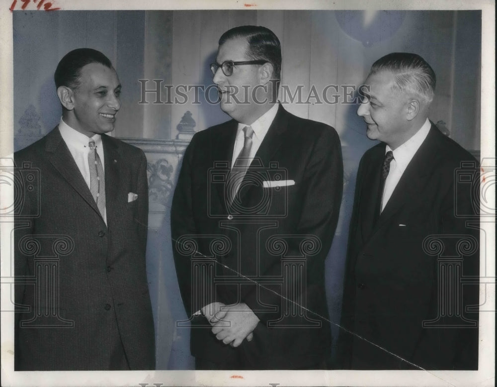 1956 Media Photo Israel&#39;s Ambassador to the United States Abba Eban(center)spoke - Historic Images