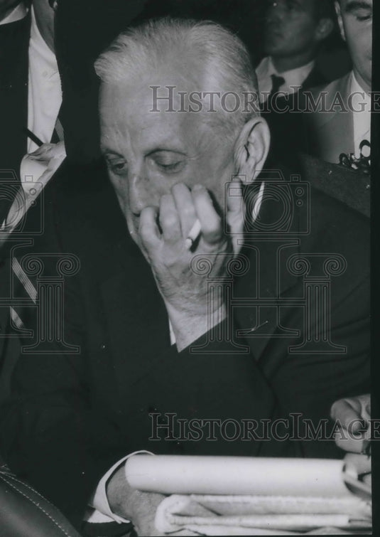 1954 Press Photo Dr Samuel Sheppard Defense Chief William Corrigan smoking - Historic Images