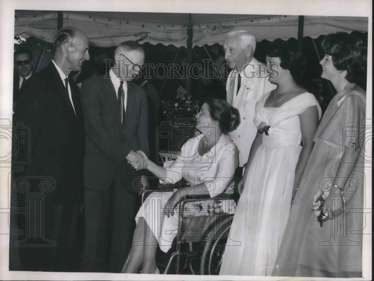 1962 Press Photo George Gregory at 50th Anniv of Acadia Farms of Cyrus Eaton- Historic Images