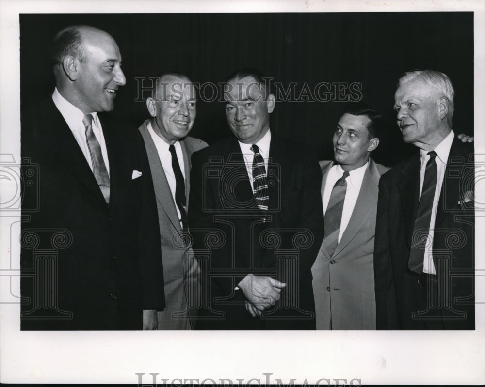 1955 Press Photo Frank P. Celeste, Ralph H. Dombey, Charles A. Foster - Historic Images