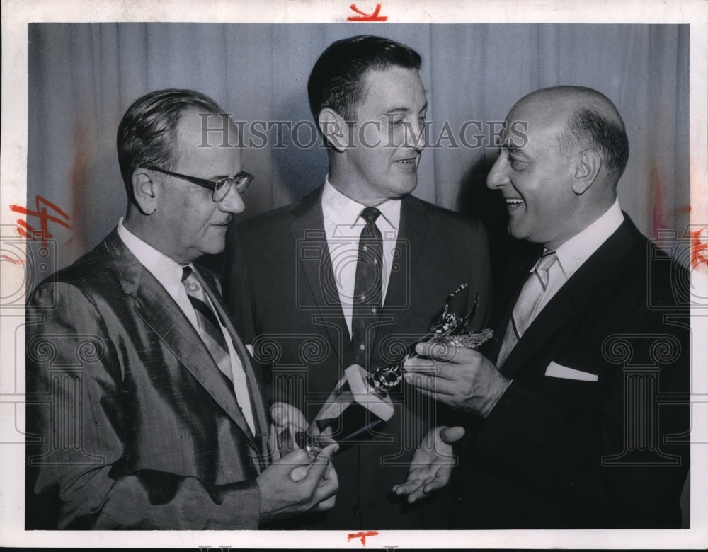 1959, Carl Stahley &amp; Paul Orgill with Mayor Frank P. Celeste - Historic Images