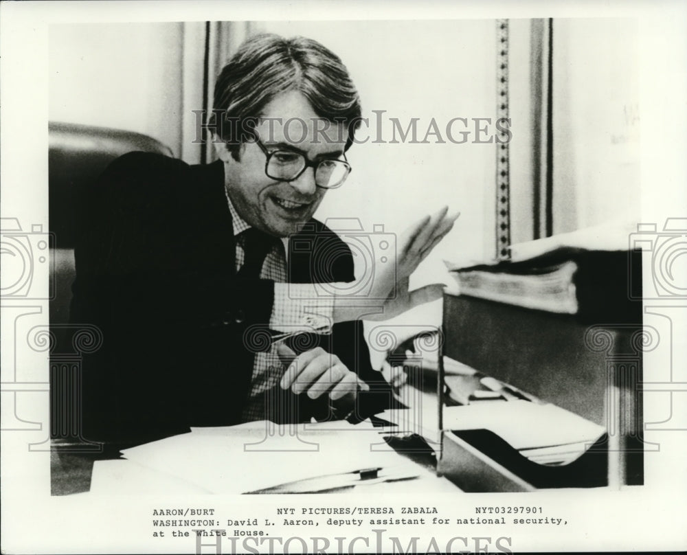 1979 Press Photo David L. Aaron, deputy assistant for National Security - Historic Images