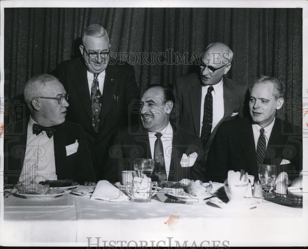 1956 Press Photo NR Howard,Mayor Ashton Celebrezze, Wright Bryan, - cva10743-Historic Images