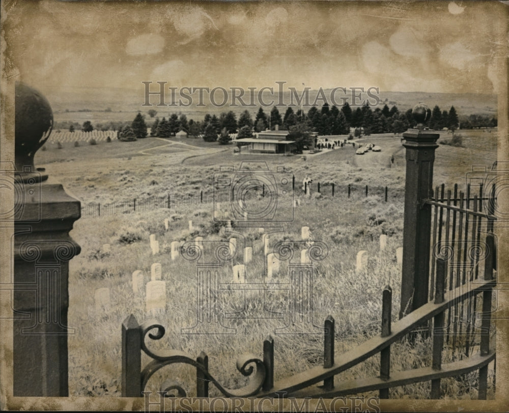 1980 Press Photo Custer Battlefield National Monument on Crow Indian Reservation - Historic Images