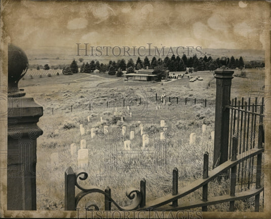 1980 Press Photo Custer Battlefield National Monument on Crow Indian Reservation - Historic Images